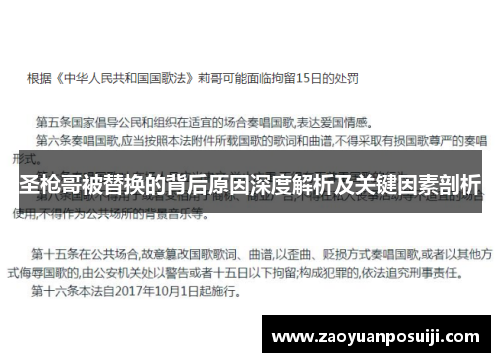 圣枪哥被替换的背后原因深度解析及关键因素剖析